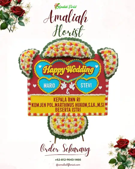 Papan Bunga Pernikahan Kerjo Lor